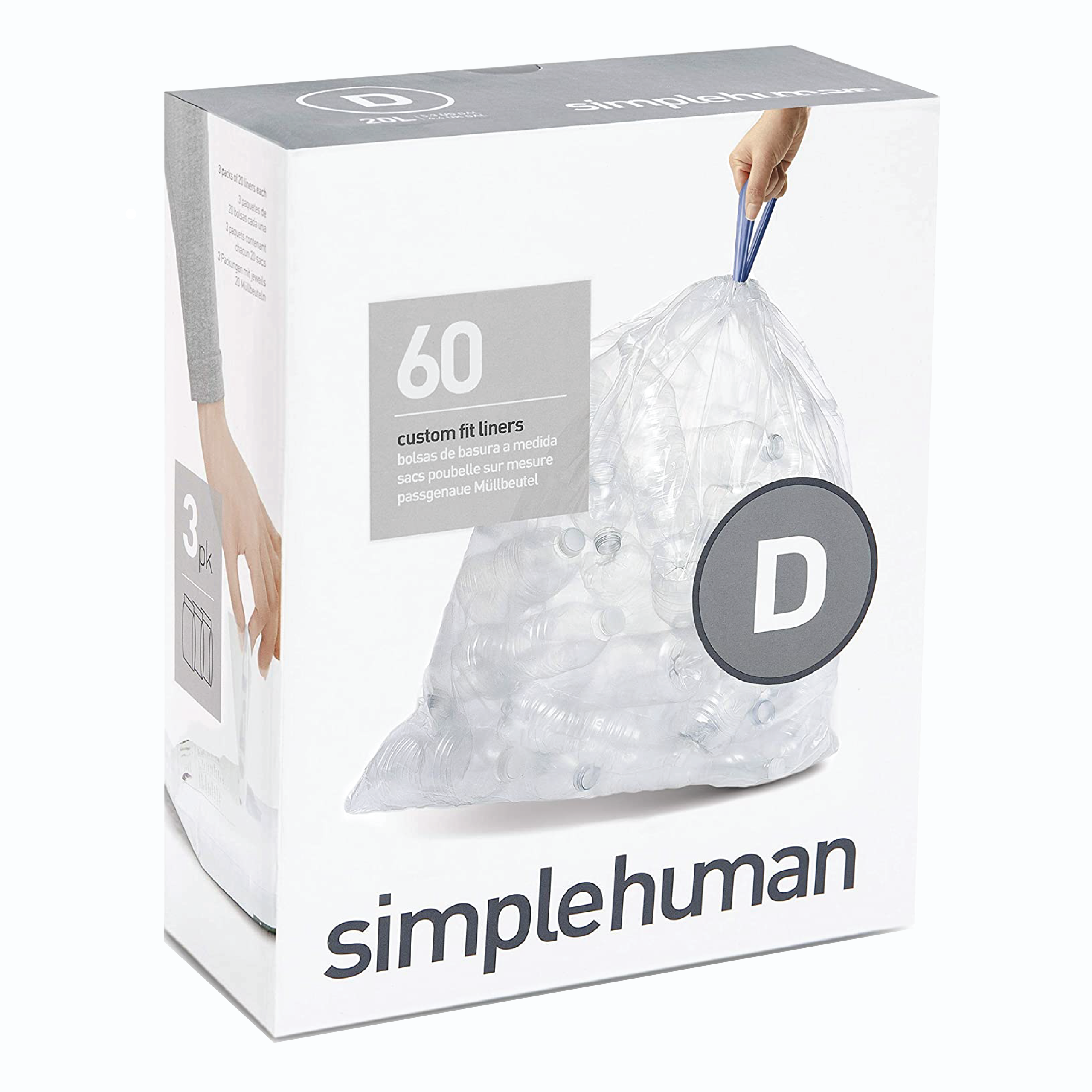 Custom Fit Liners Code D - 60 Pack (3 x 20) Clear Plastic 1 Custom Fit Liners Code D - 60 Pack (3 x 20) Clear Plastic