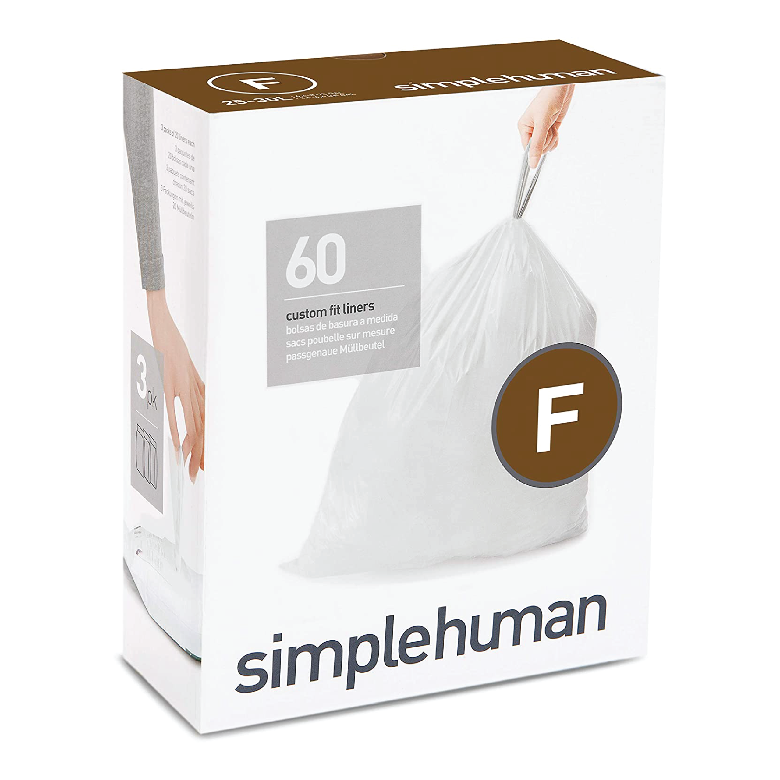 Custom Fit Liners Code F - 60 Pack (3 x 20) 1 Custom Fit Liners Code F - 60 Pack (3 x 20)