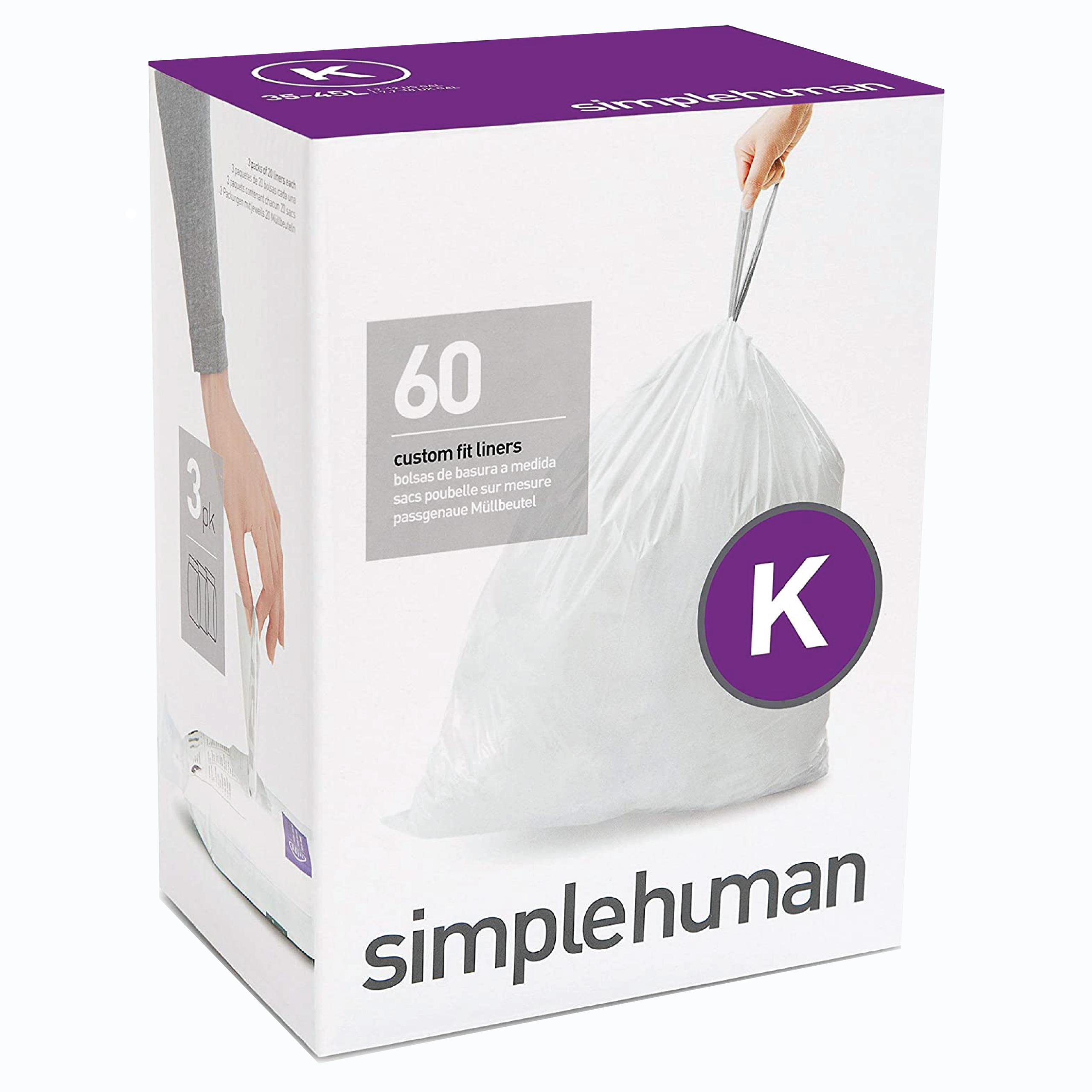 Custom Fit Liners - Code K - 60 Pack (3 x 20) 1 Custom Fit Liners - Code K - 60 Pack (3 x 20)