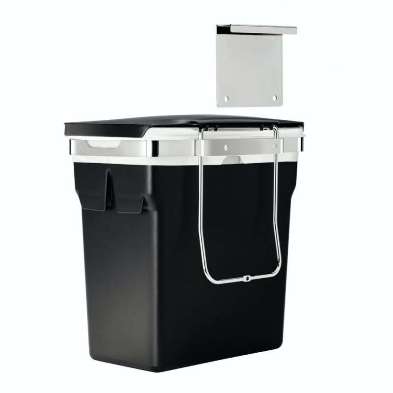 simplehuman In-Cabinet Bin 10L, Chrome Steel