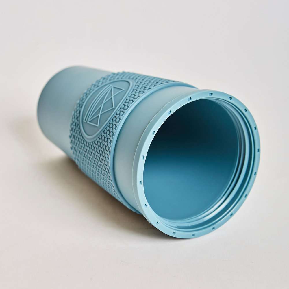 Neon Kactus Double Wall Coffee Cup 16oz, Super Sonic Pastel Blue