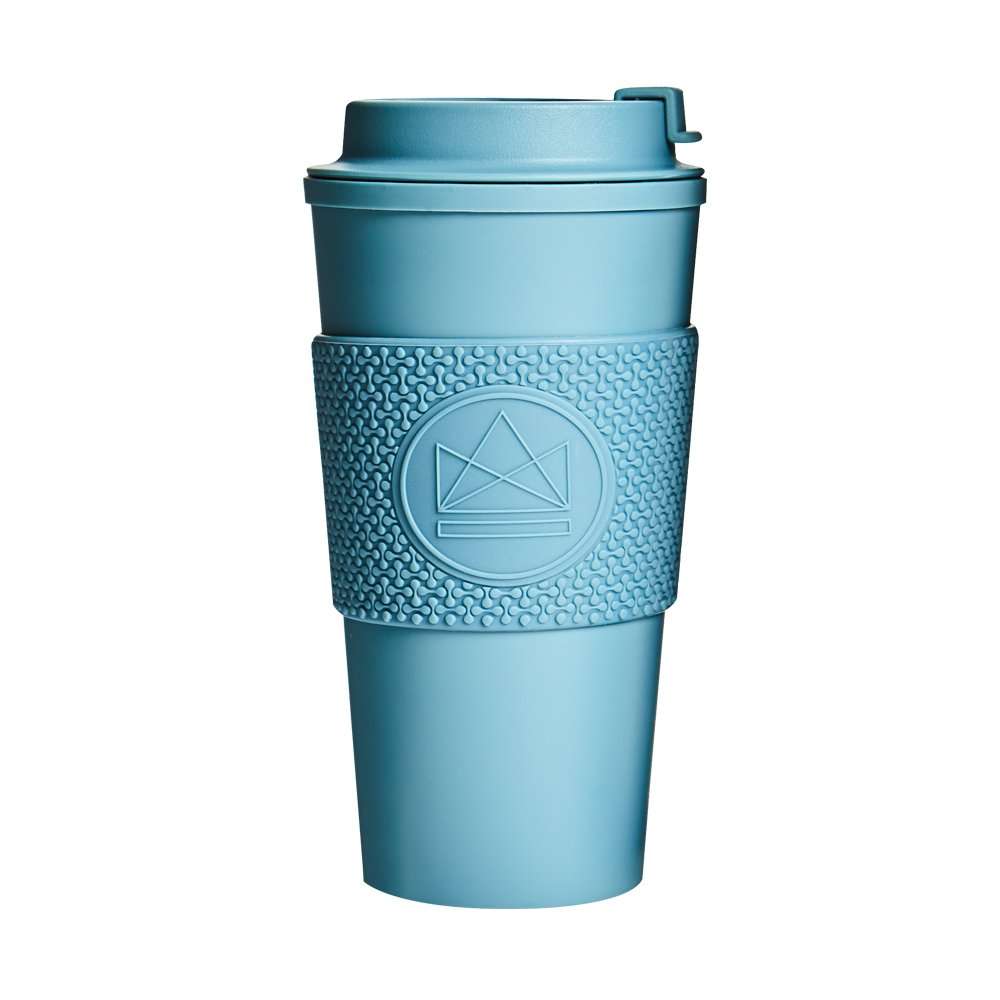 Neon Kactus Double Wall Coffee Cup 16oz, Super Sonic Pastel Blue