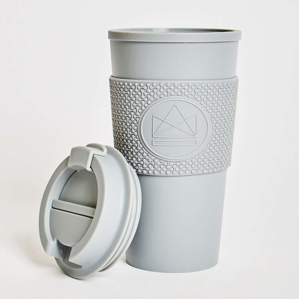 Neon Kactus Double Wall Coffee Cup 16oz, Forever Young Grey