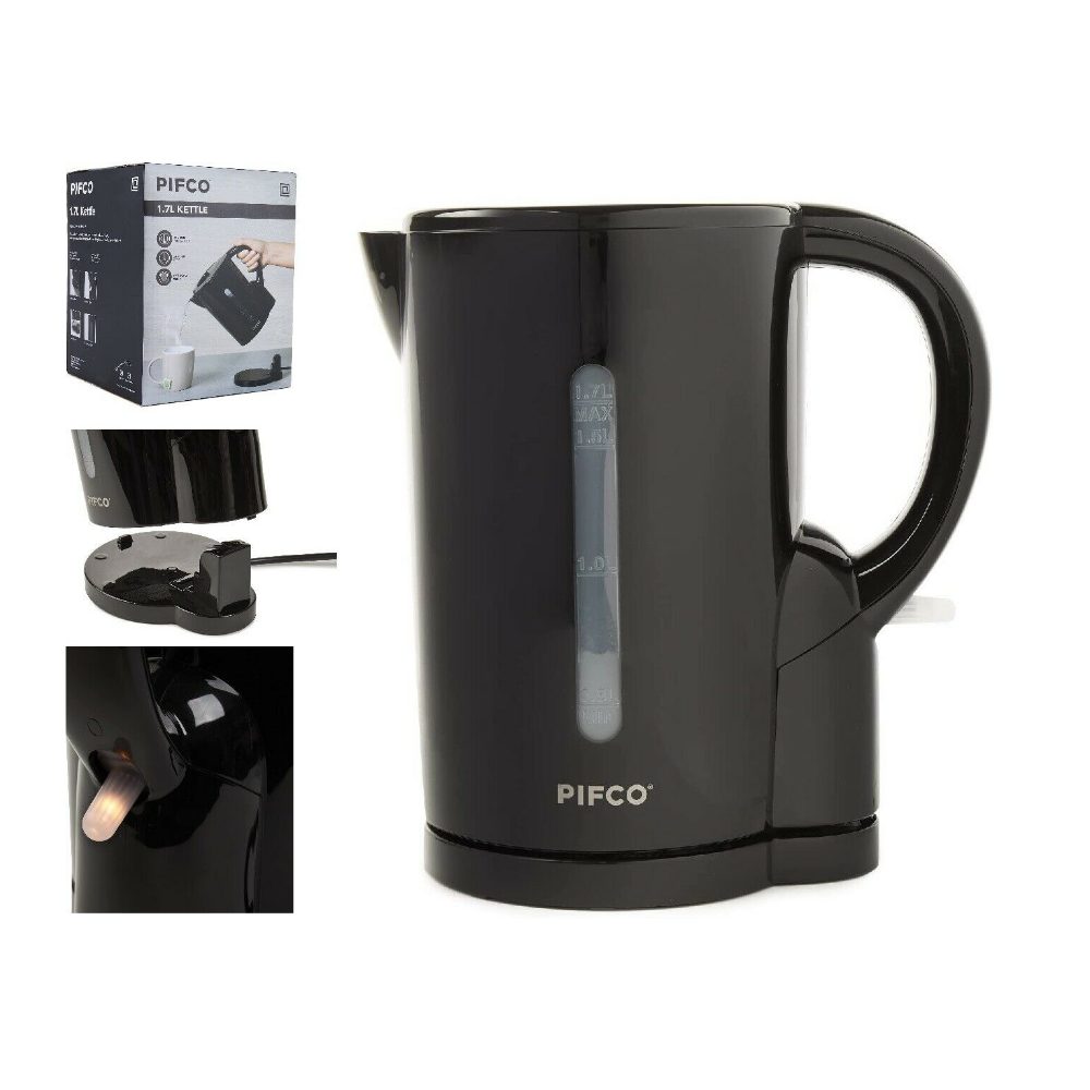 Pifco 1.7L Cordless Kettle, Black