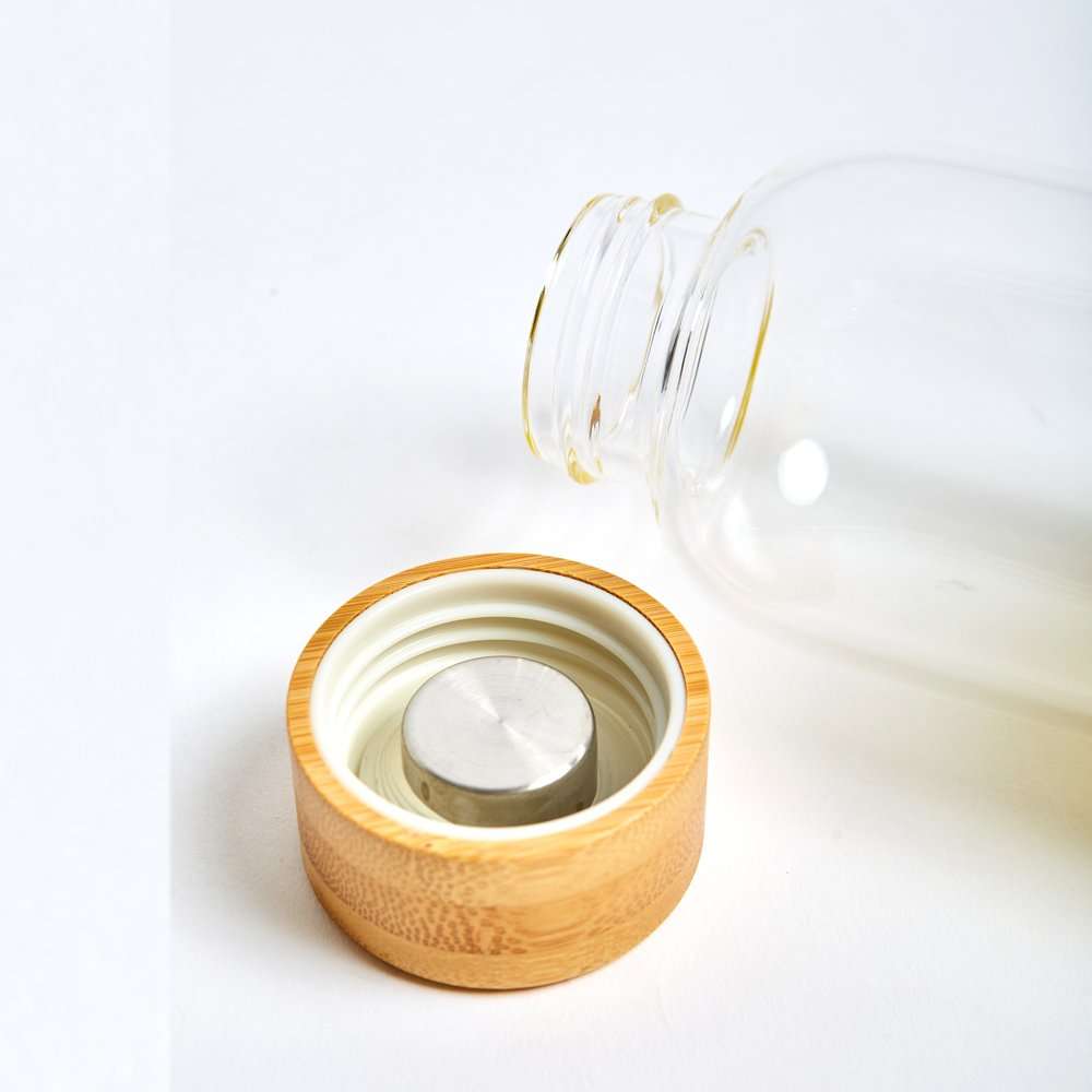 Glass Water Bottles 550ml - (Sun is Shining)-Yellow
