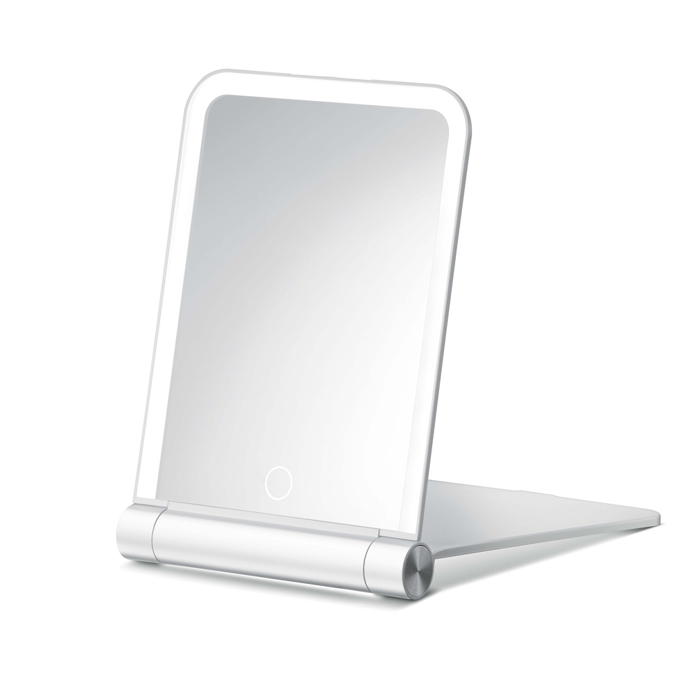 EKO iMira Foldable Travel LED Mirror, White