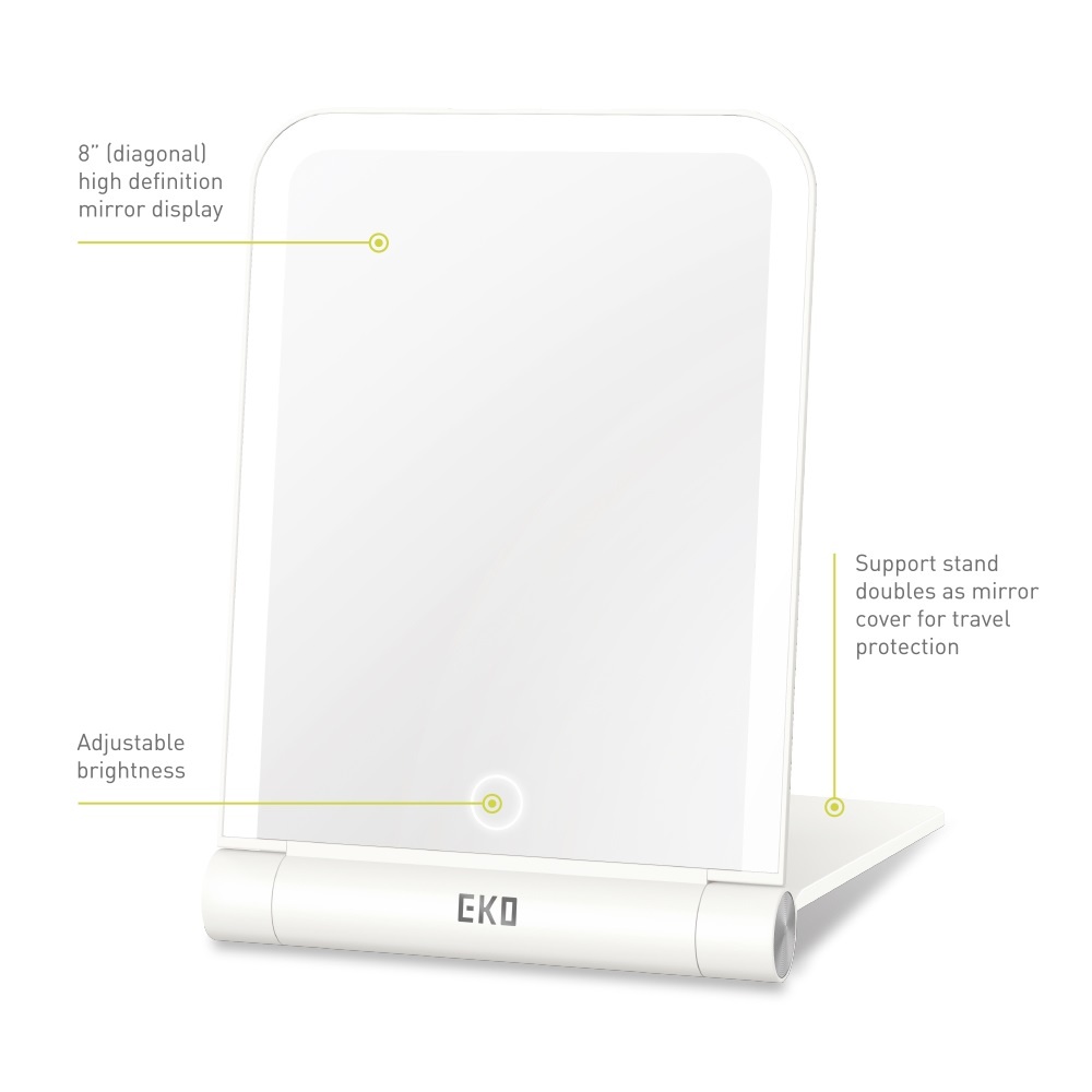 iMira Foldable Travel_80910202_2 EKO iMira Foldable Travel LED Mirror, White