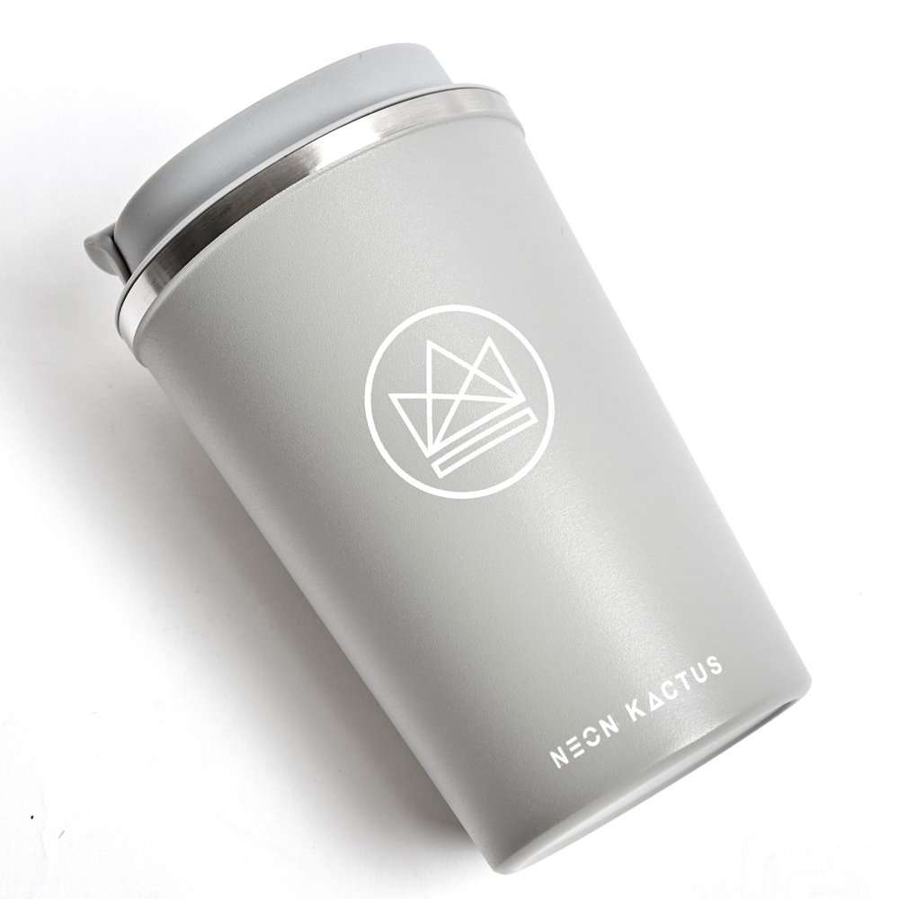 Neon Kactus Insulated Coffee Cup 12oz, Forever Young Grey