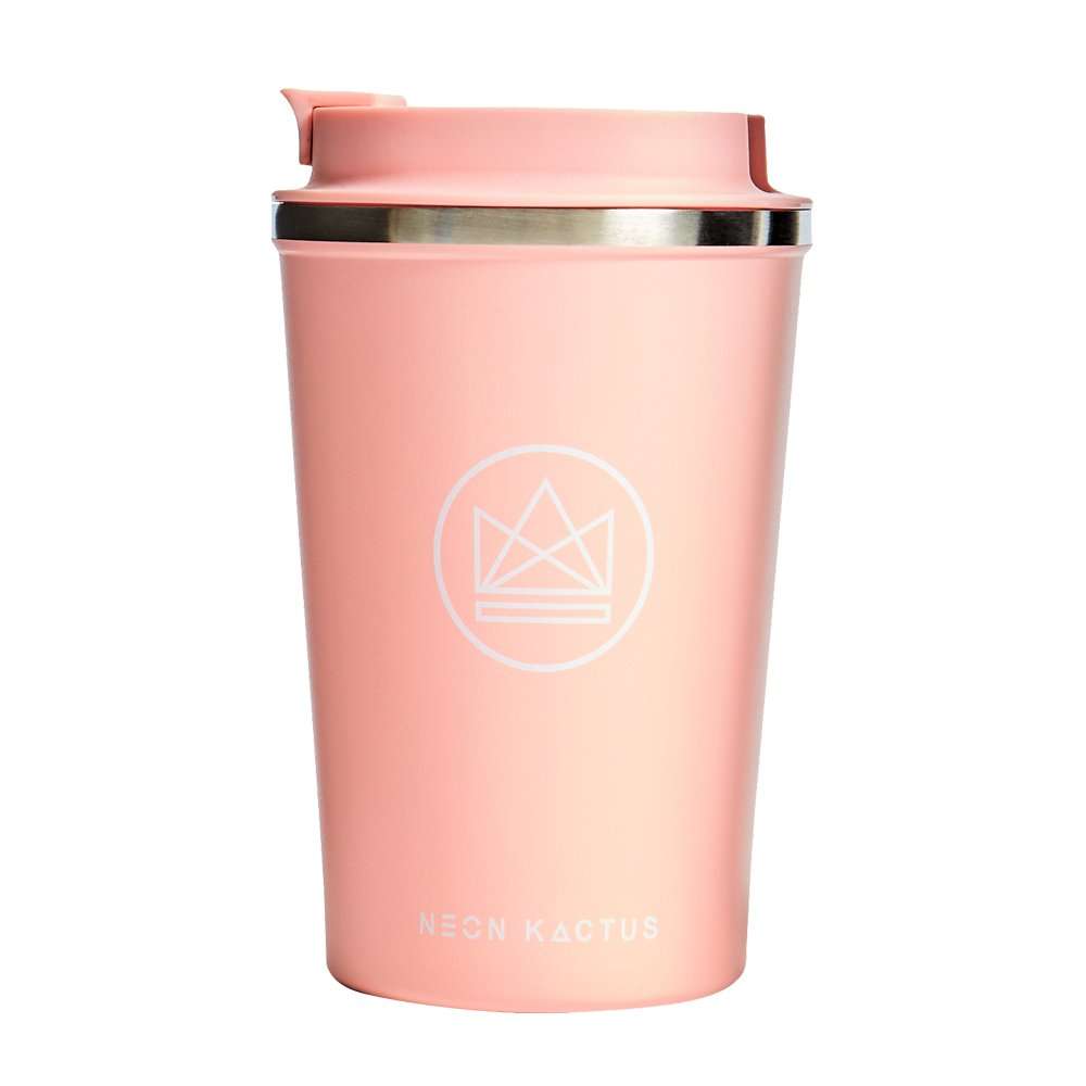 Neon Kactus Insulated Coffee Cup 12oz, Pink Flamingo
