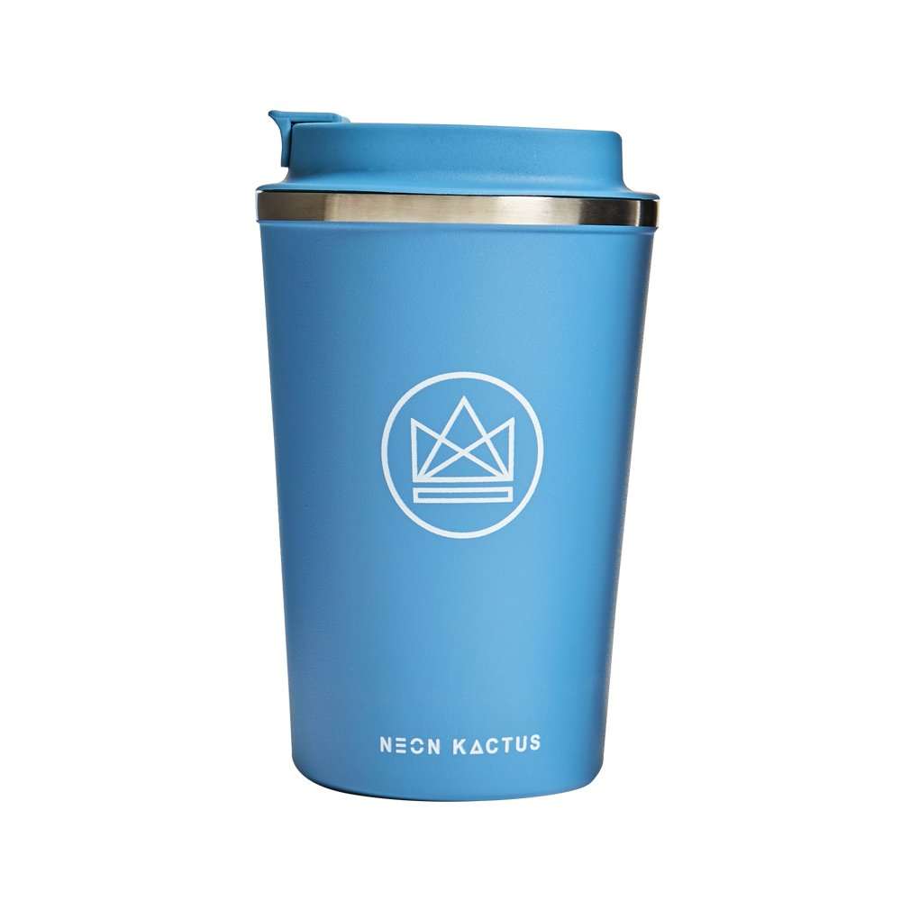 Neon Kactus Insulated Coffee Cup 12oz, Super Sonic Pastel Blue