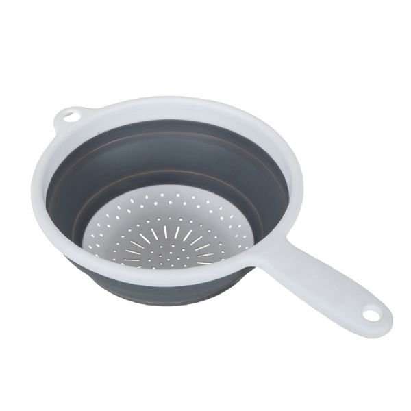 Addis Pop & Store Medium Colander, White/Metallic