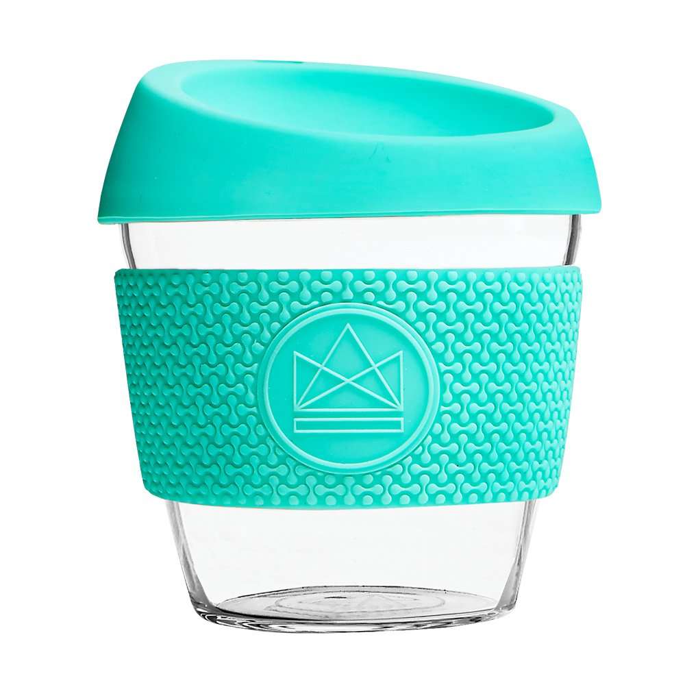 Neon Kactus Glass Coffee Cup 8oz, Free Spirit Green