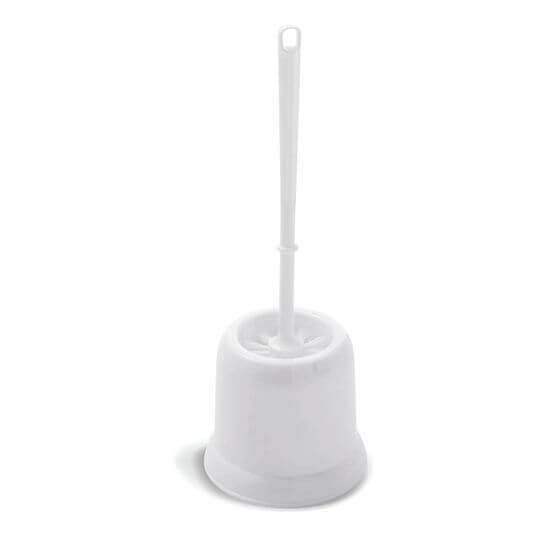 Addis Round Toilet Brush Set, White