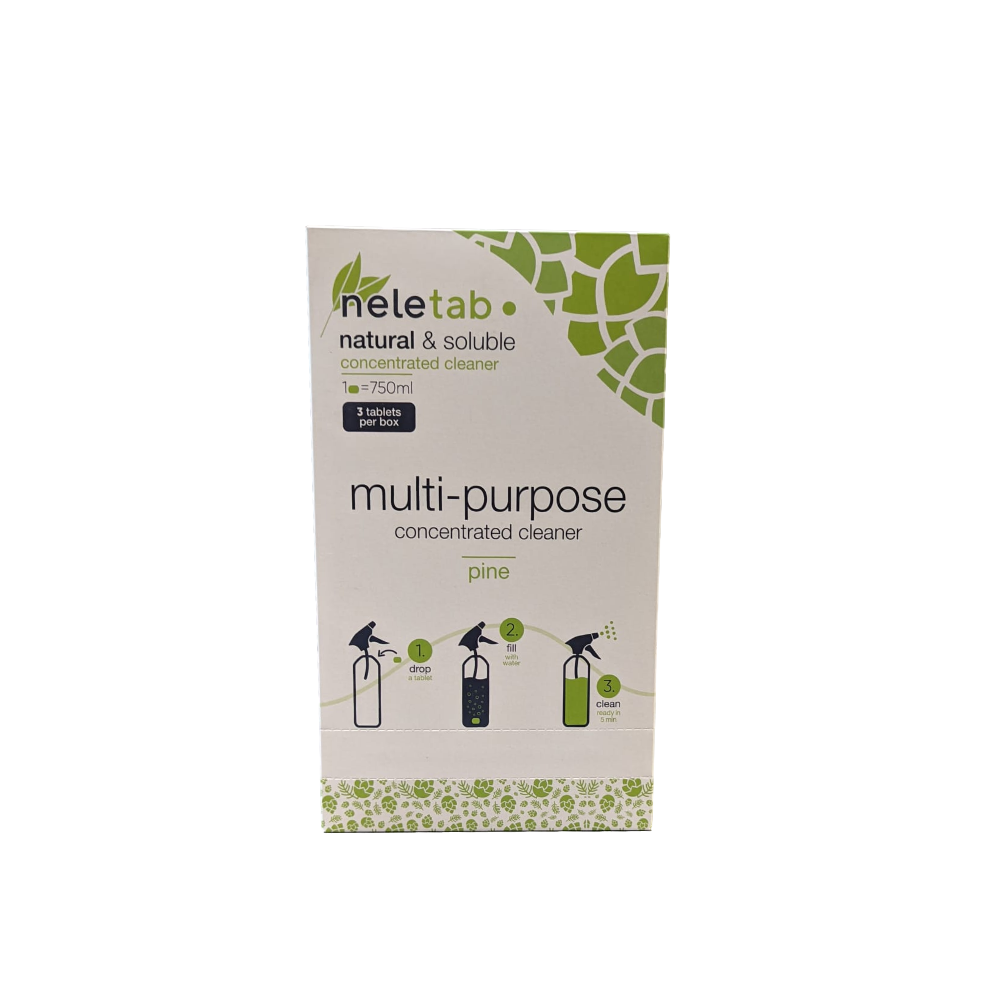 Neletab Multi-Surface Cleaner Shop Display Box – 22 Packs x 3 Cleaning Tablets