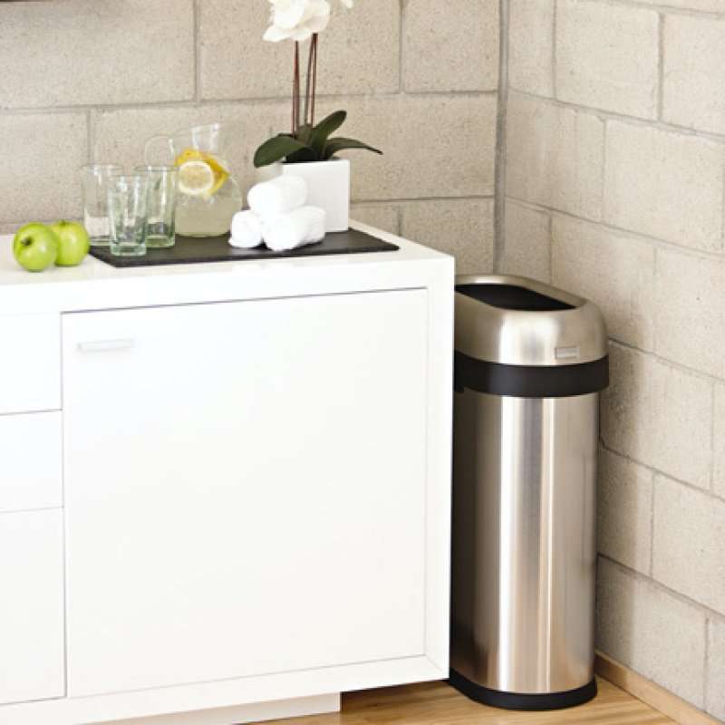 50L Slim Open Bin- Steel 5 50L Slim Open Bin- Steel