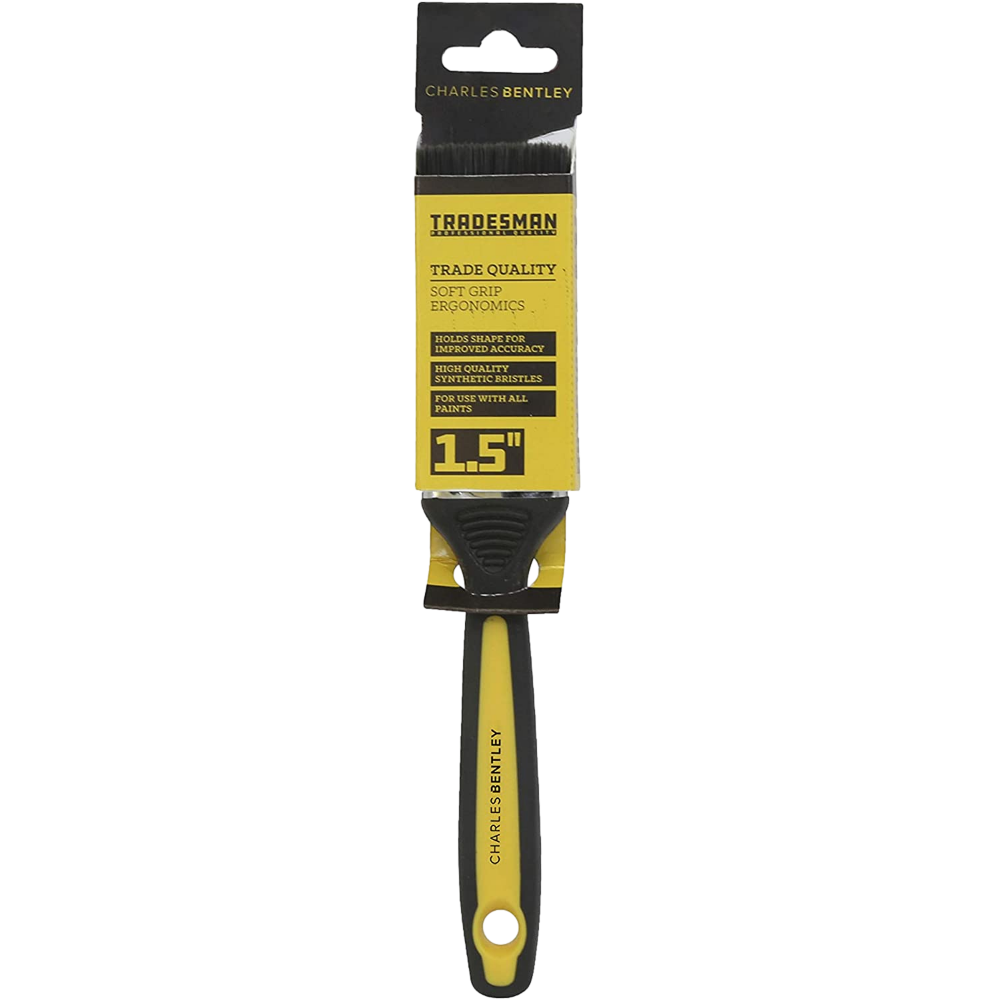 Charles Bentley Bulldozer Trade Paint Brush, Soft Grip 1.5 Inch