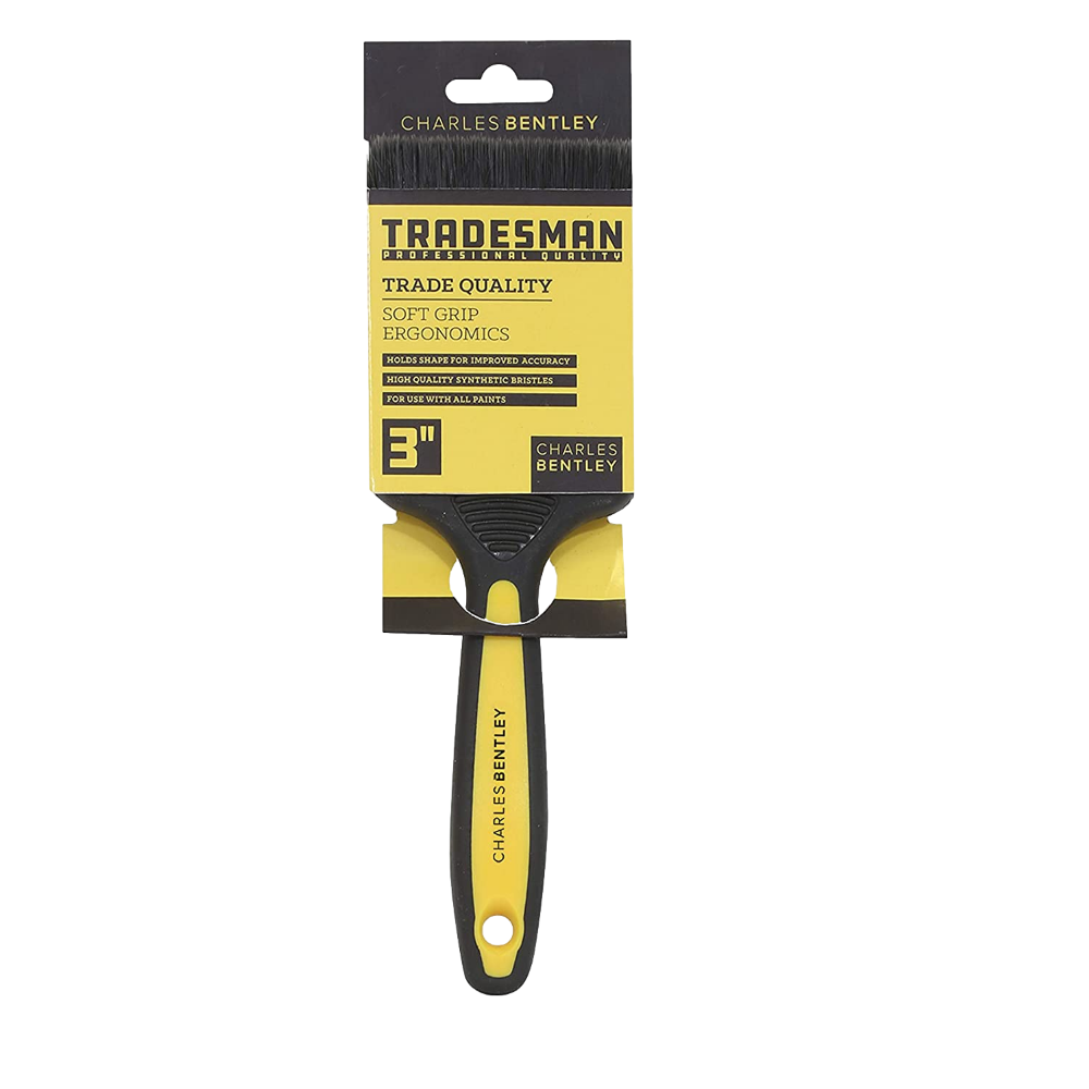 Charles Bentley Bulldozer Trade Paint Brush, Soft Grip 3 Inch