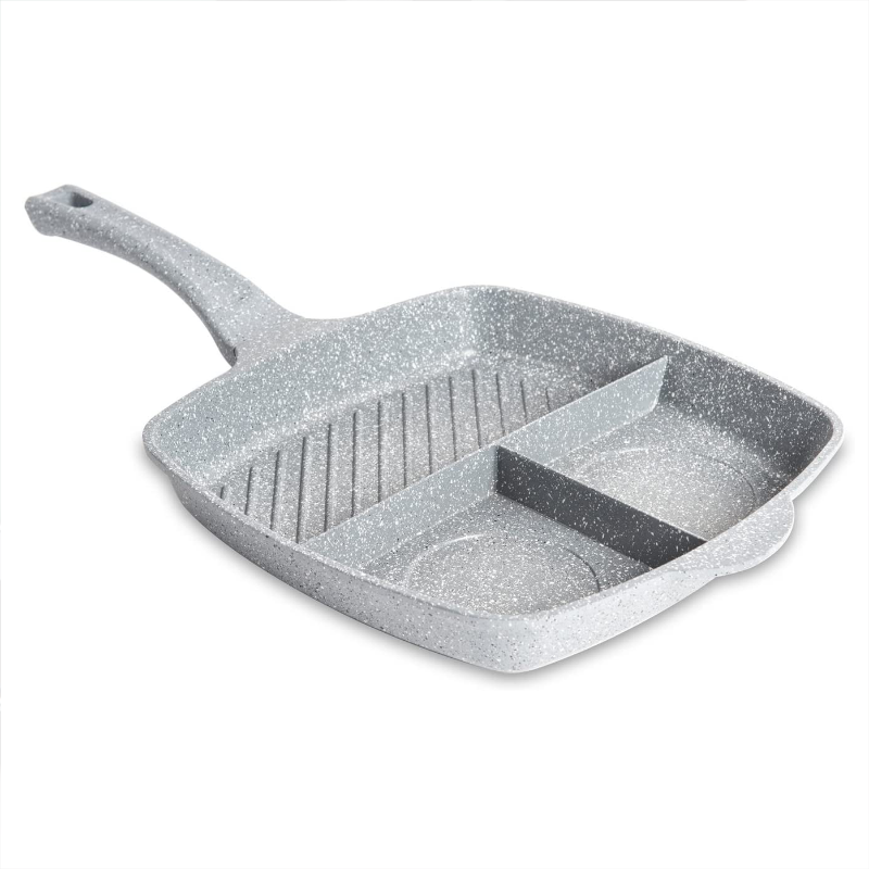 Sabichi Tri Pan, Grey Marble Die Cast