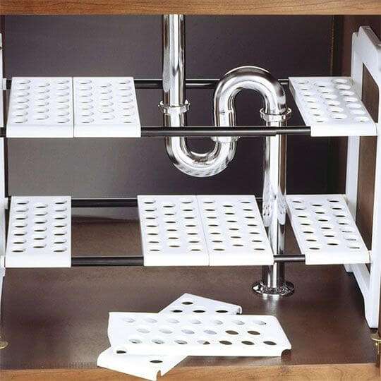 Addis Under Sink Organiser, White