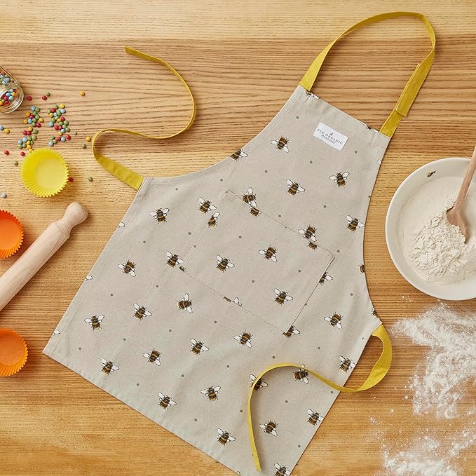Cooksmart Kids Bumble Bees Apron, Organic Cotton