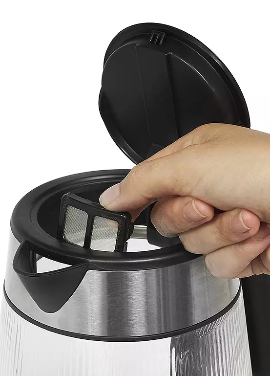 211705-3 Haden Whitby 1.7L Ribbed Glass Kettle