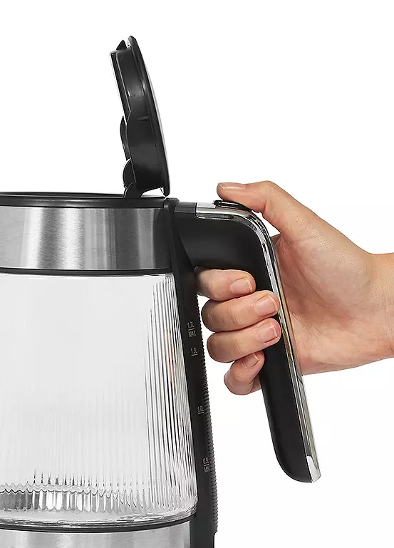 211705-4 Haden Whitby 1.7L Ribbed Glass Kettle