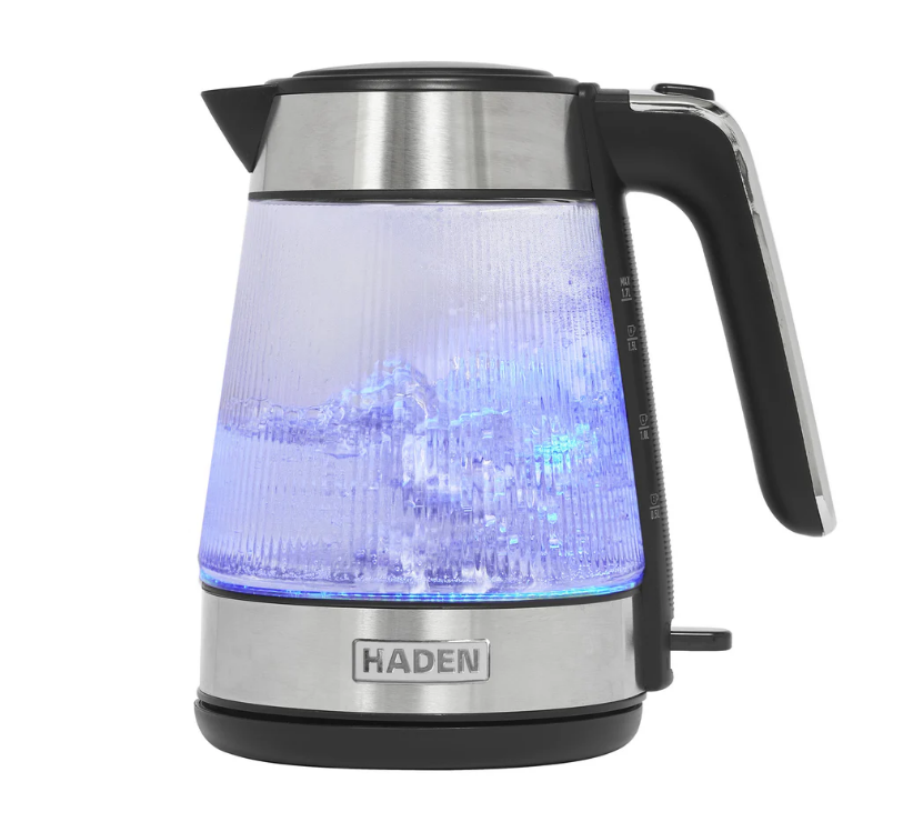Haden Whitby 1.7L Ribbed Glass Kettle