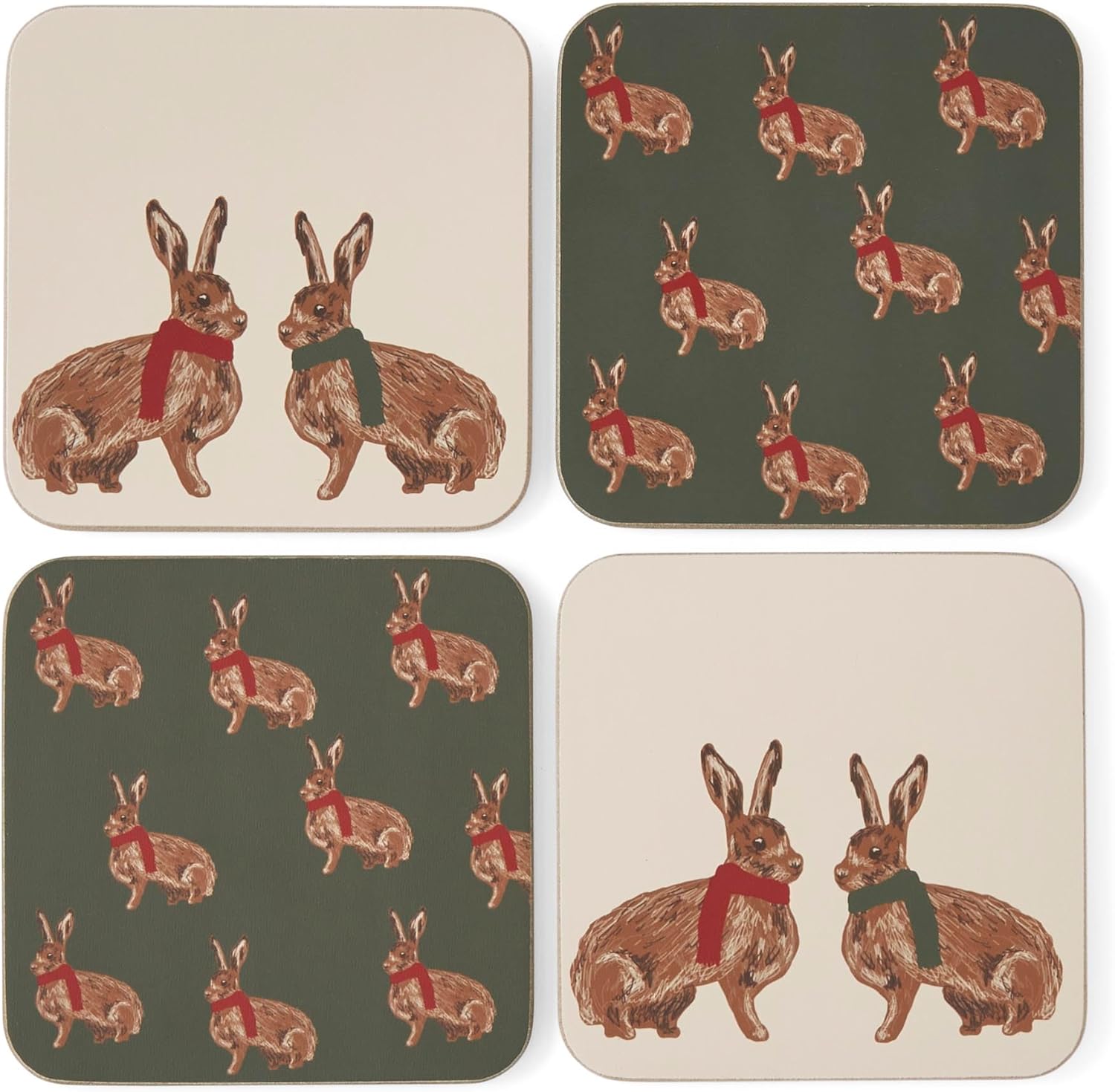 2801 Cooksmart Heritage Hare Set of 4 Coasters