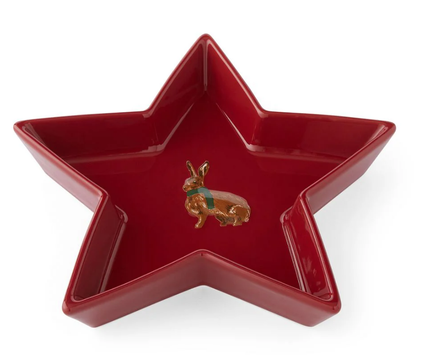 Cooksmart Heritage Hare Star Nibble/Dip Bowl, Red