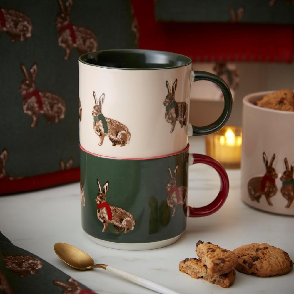 Cooksmart Heritage Hare Stacking Mug 2, Cream