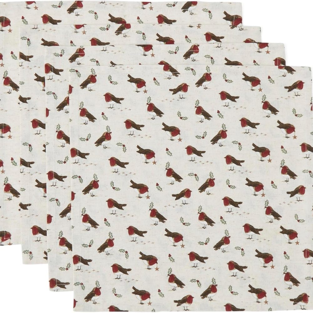 Cooksmart Robin's Retreat Set of 4 Napkins