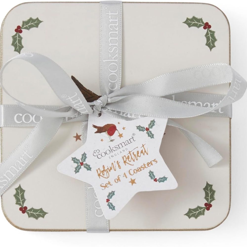Cooksmart Robin's Retreat Set of 4 Coasters