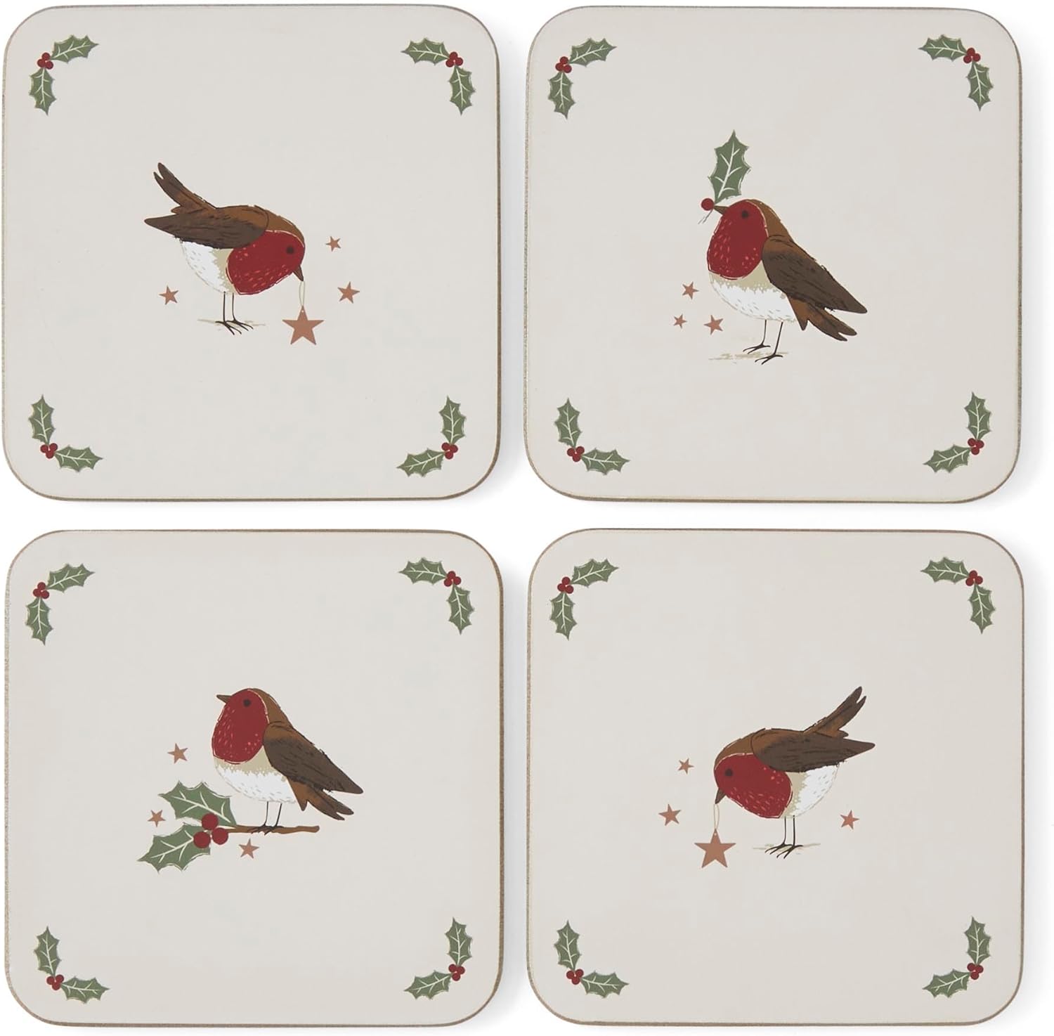 Cooksmart Robin's Retreat Set of 4 Coasters