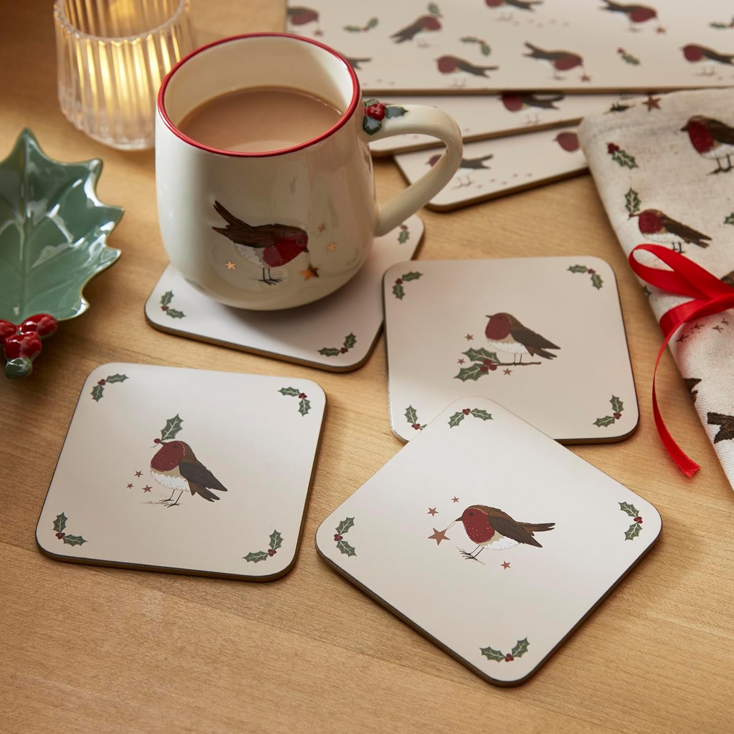 Cooksmart Robin's Retreat Set of 4 Coasters
