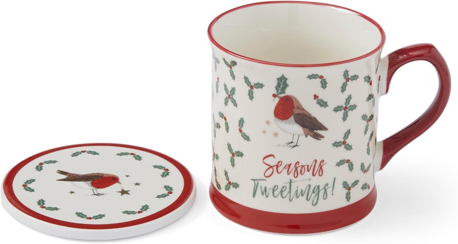 Cooksmart Robin's Retreat Tankard Mug & Coaster Set