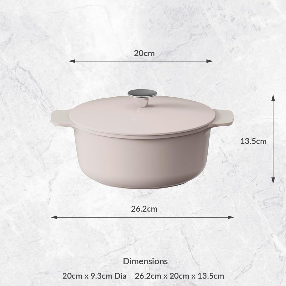 Cooksmart Signature Casserole Pot 20cm Ivory