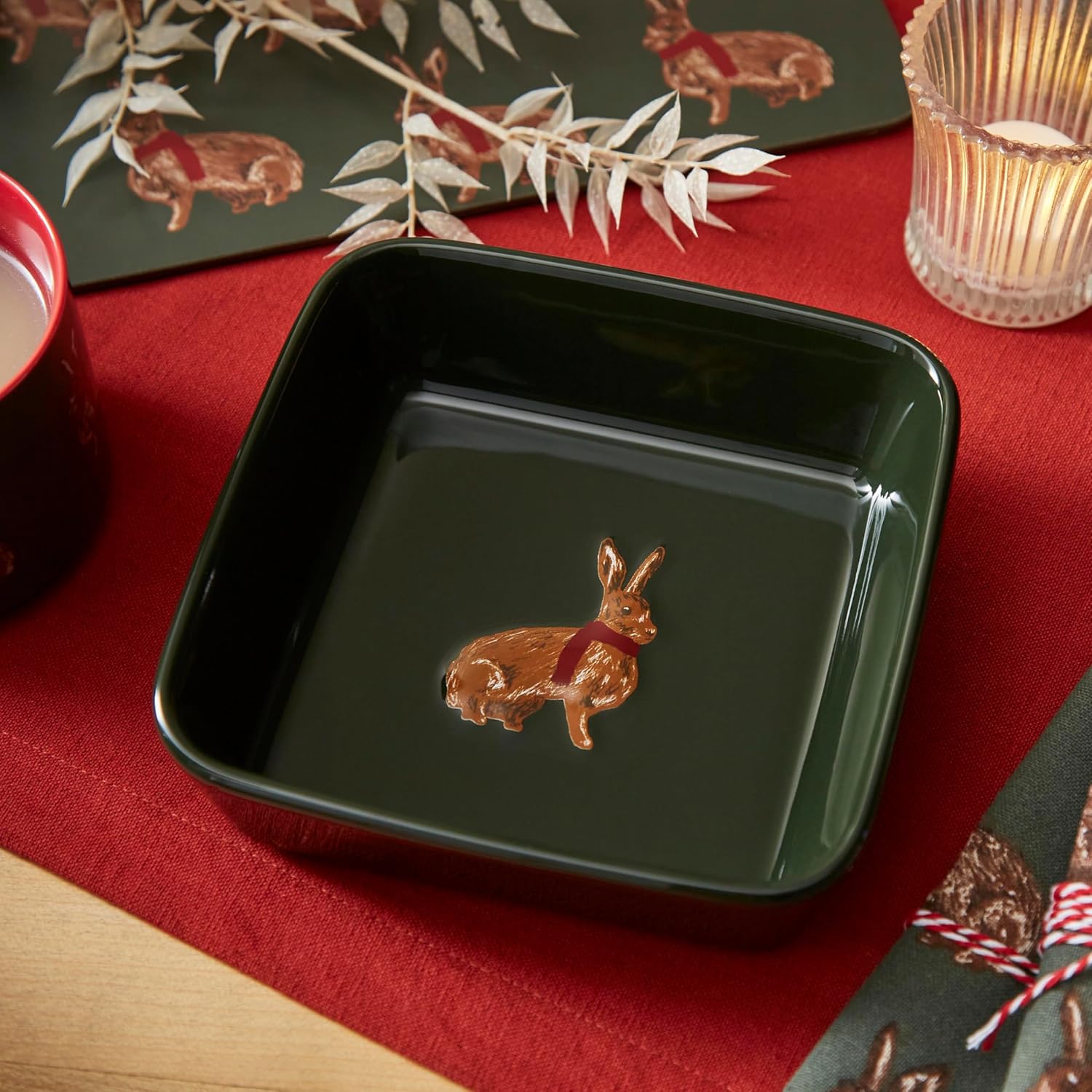 29810 Cooksmart Heritage Hare Star Nibble/Dip Bowl, Green