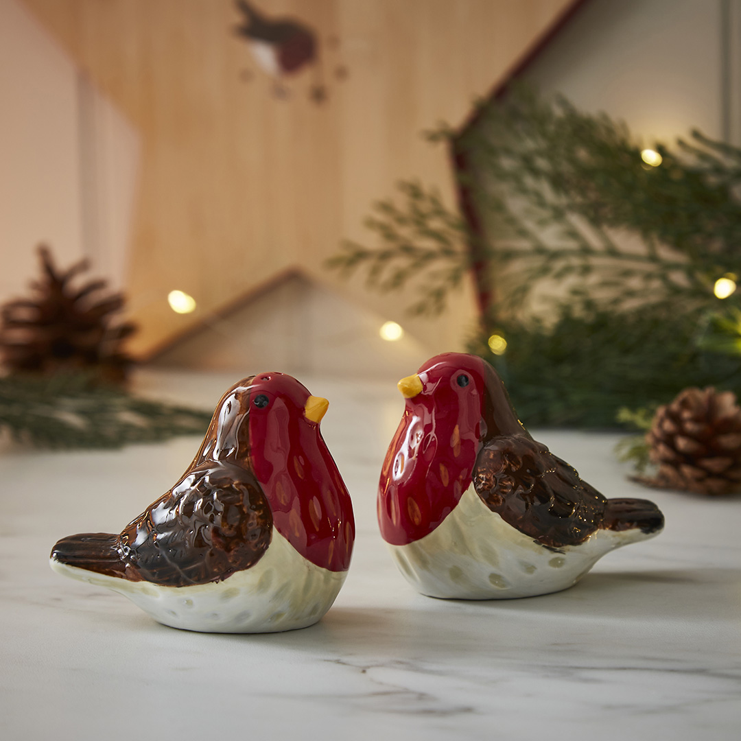 3 Robins Retreat Salt & Pepper Shakers_1_3127 Cooksmart Robin's Retreat Salt & Pepper Shaker Set