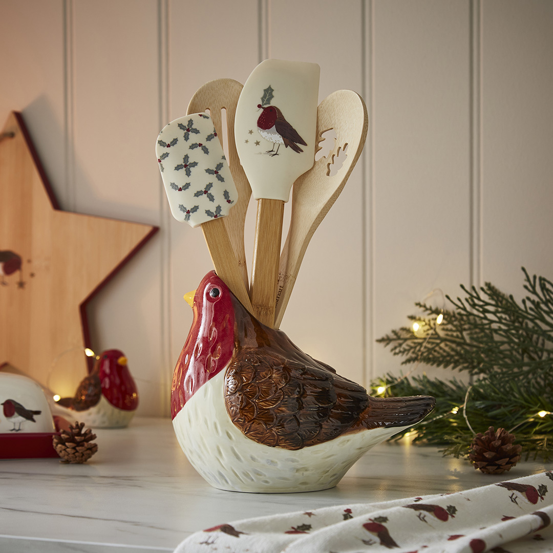 Cooksmart Robin's Retreat Utensil Pot / Vase, Robin