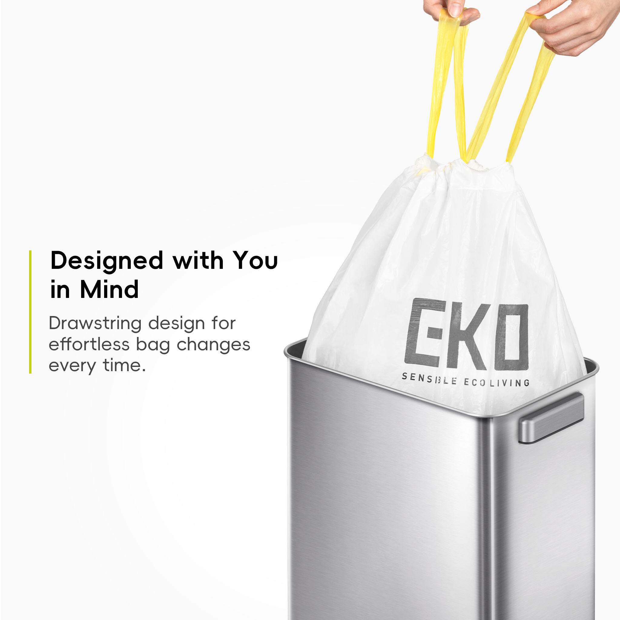 8 EKO Bin Liners Size G, 50 to 90L, 10 Pack