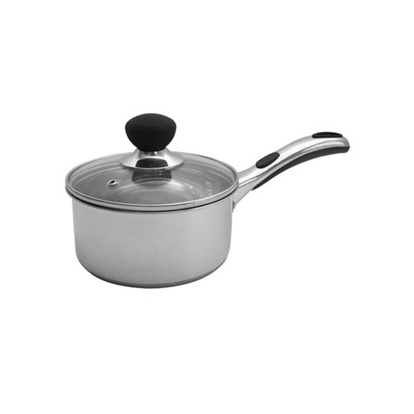 Sabichi Living Easy Grip 18cm Saucepan with Glass Lid, 2L