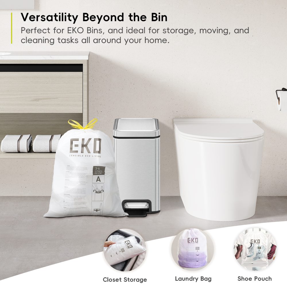 EKO Bin Liners Size A, 3 to 6L, 30 Pack