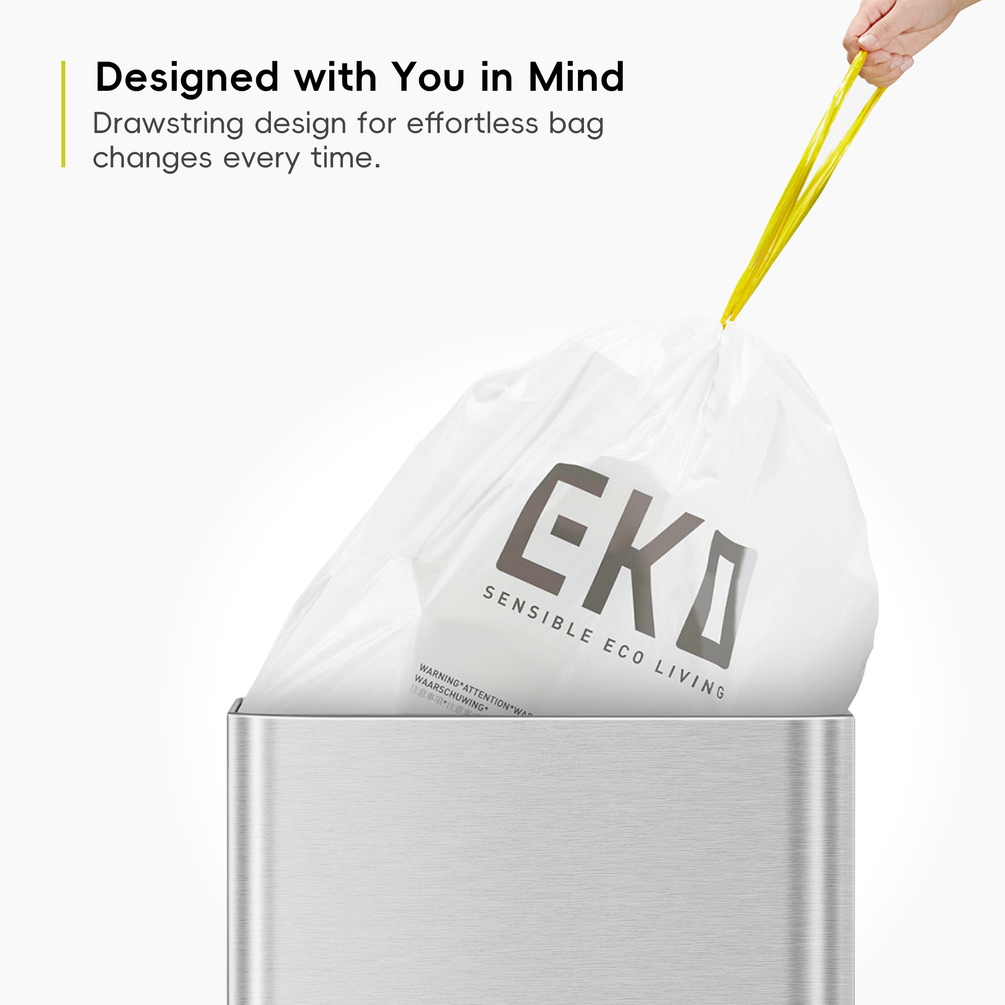 EK33706-7 EKO Bin Liners Size F, 40 to 60L, 12 Pack