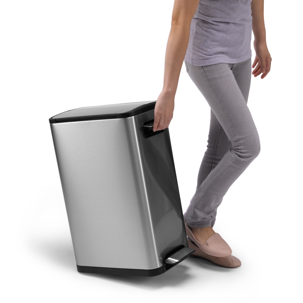 EK9377MT-45L-3 EKO Ecofly Pedal Bin 45L, Stainless Steel