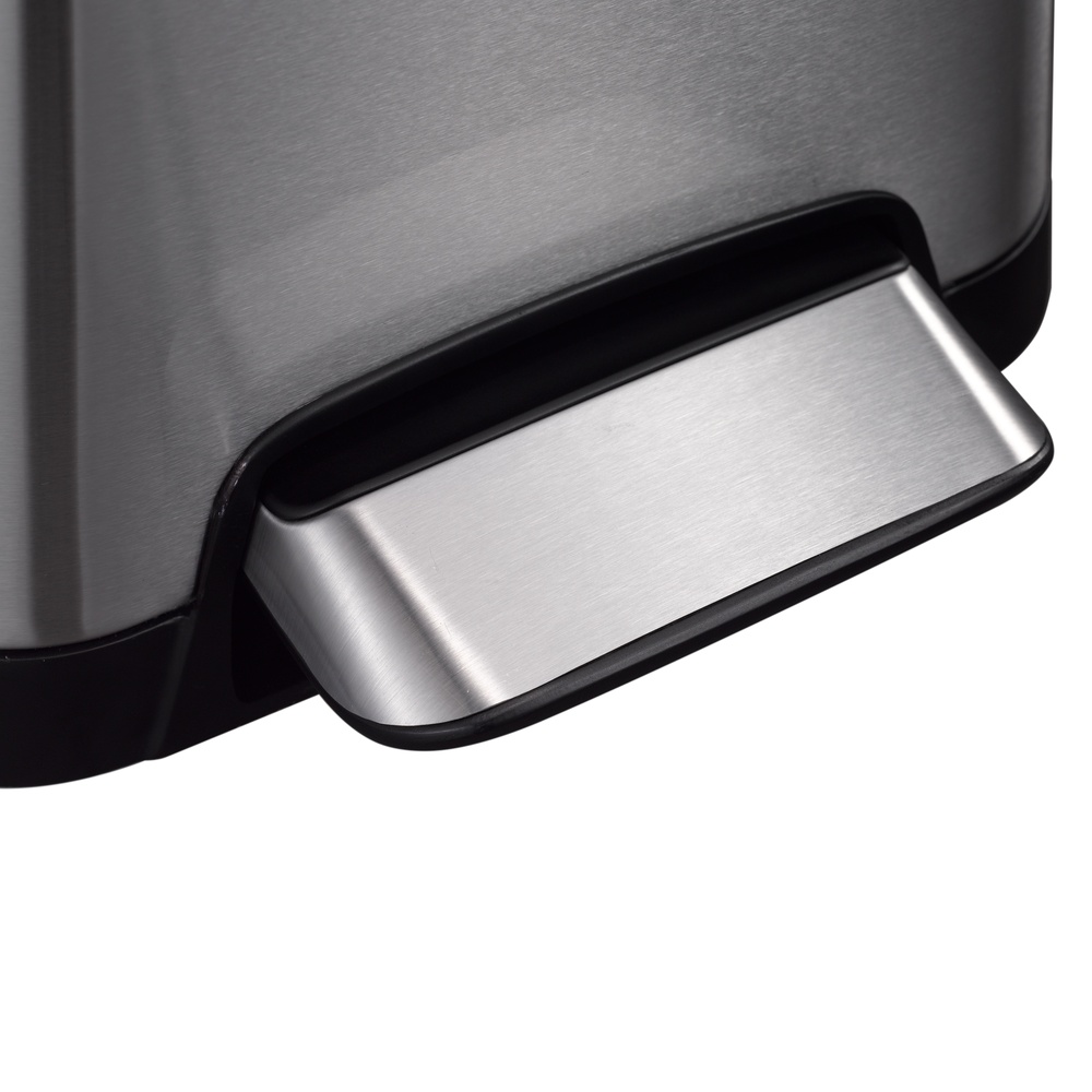 EK9377MT-45L-5 EKO Ecofly Pedal Bin 45L, Stainless Steel