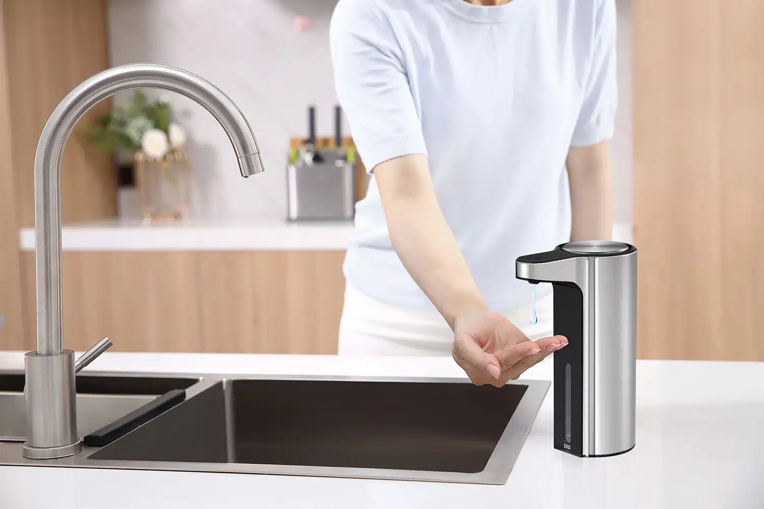 Aroma Pro Smart Soap Dispenser Stainless Steel 7 EKO Aroma Pro Smart Sensor Soap Dispenser 400ml, Stainless Steel