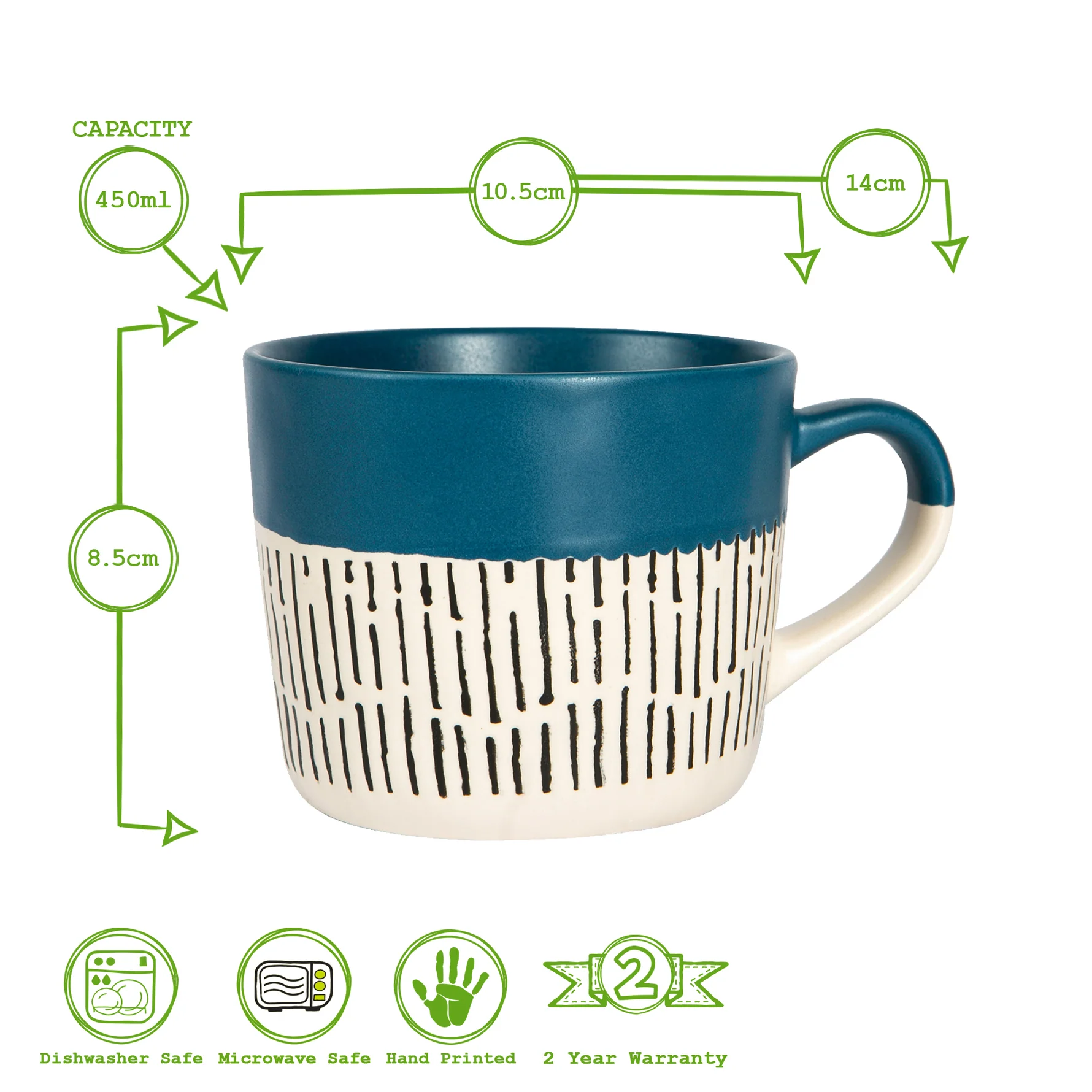 NS-PH202512_WS_04 Nicola Spring Two Tone Dash Mug 450ml, Blue