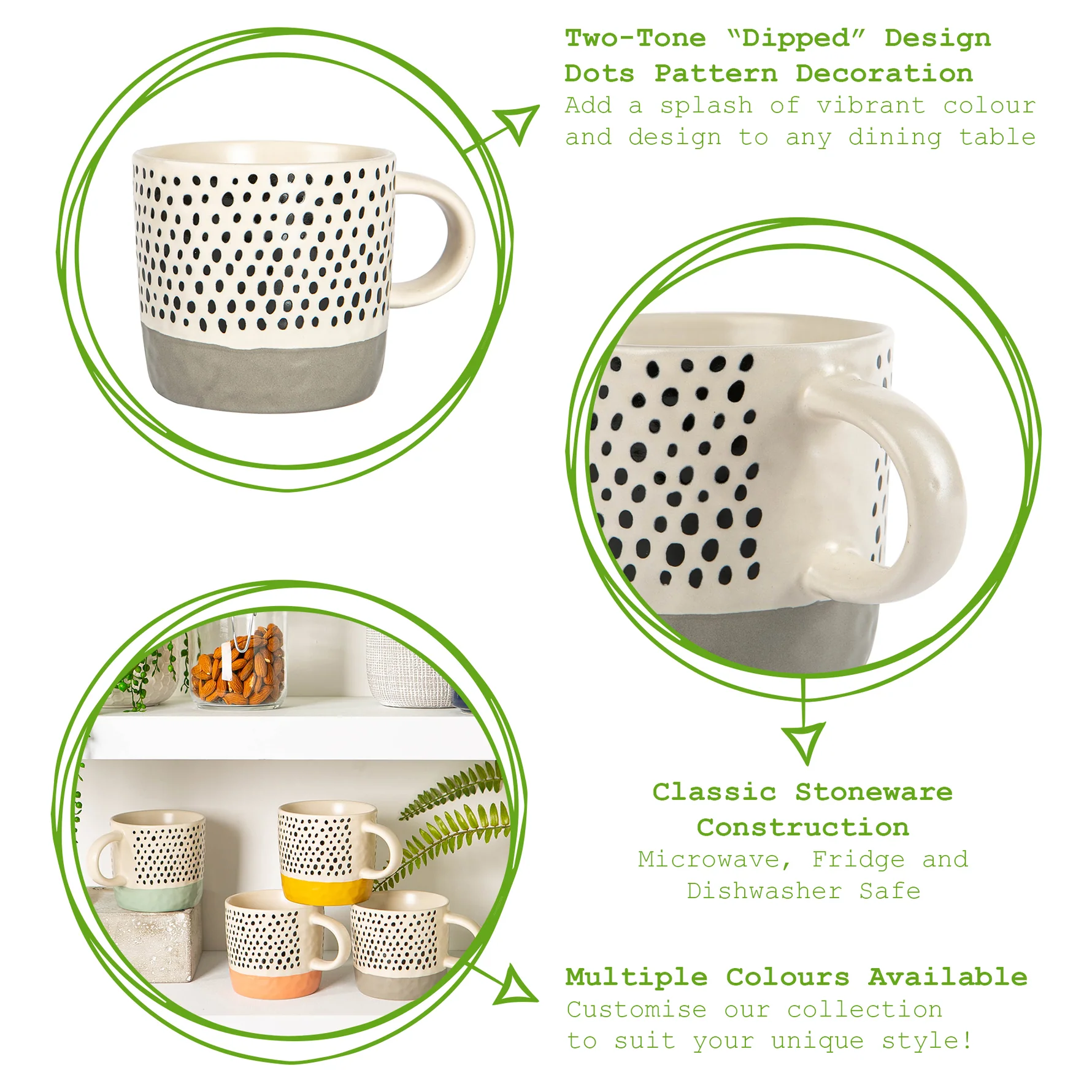 TR-NS-PH202526-3 Nicola Spring Spotty Mug 385ml, Grey