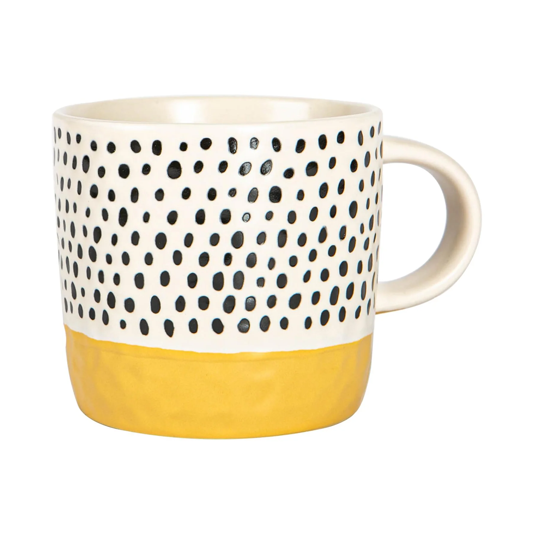 TR-NS-PH202527 Nicola Spring Spotty Mug 385ml, Mustard