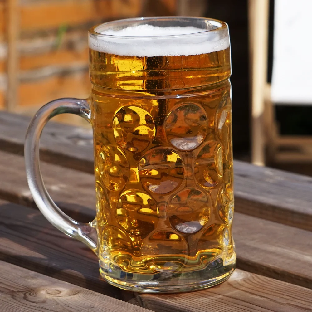 Rink Drink Giant Glass Beer Stein 2 Pints